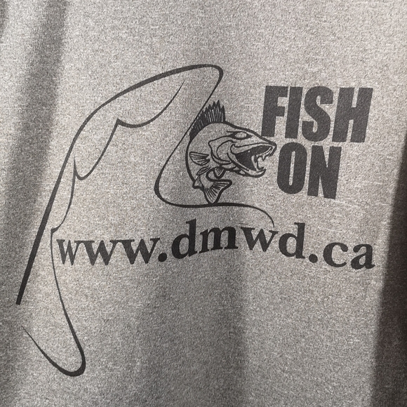Men's Extra Large Grey Fishing Hoodie, Dubreuilville Magpie Walleye Derby, NWOT - Picture 6 of 7